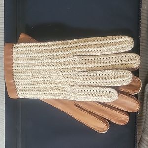 Vintage Leather Winter Gloves